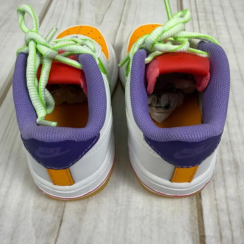Nike Air Force 1 Toddler Shoes‎ White Orange Green Purple Yellow Size 6C